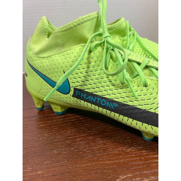 Nike Phantom GT2 Elite DF FG Soccer Cleats Lime/Blue Mens Size 12 - Picture 2 of 7